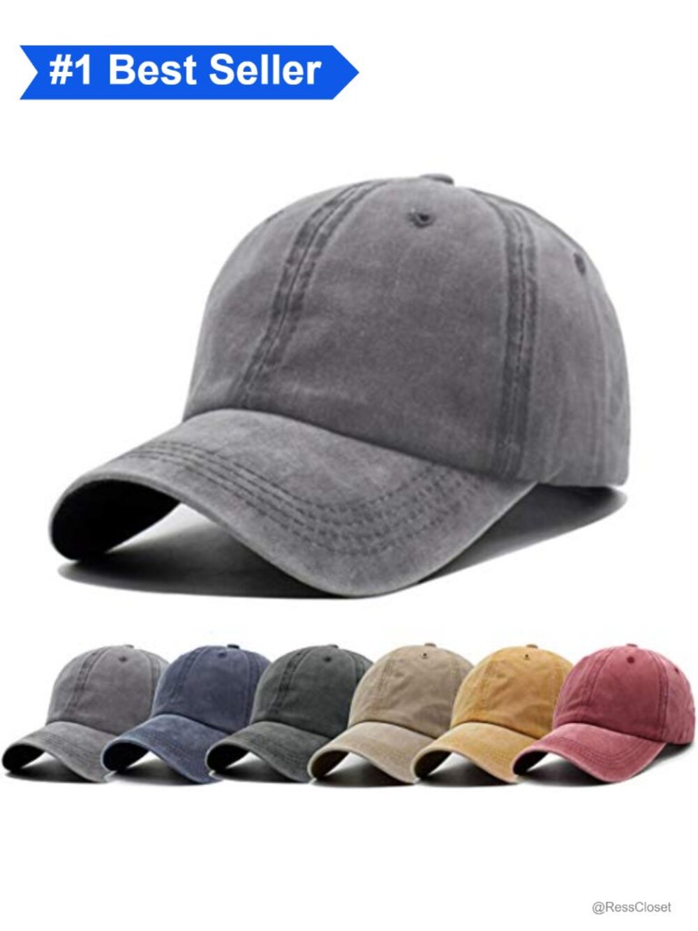 Vintage Washed Distressed Baseball Cap Unisex Adjustable